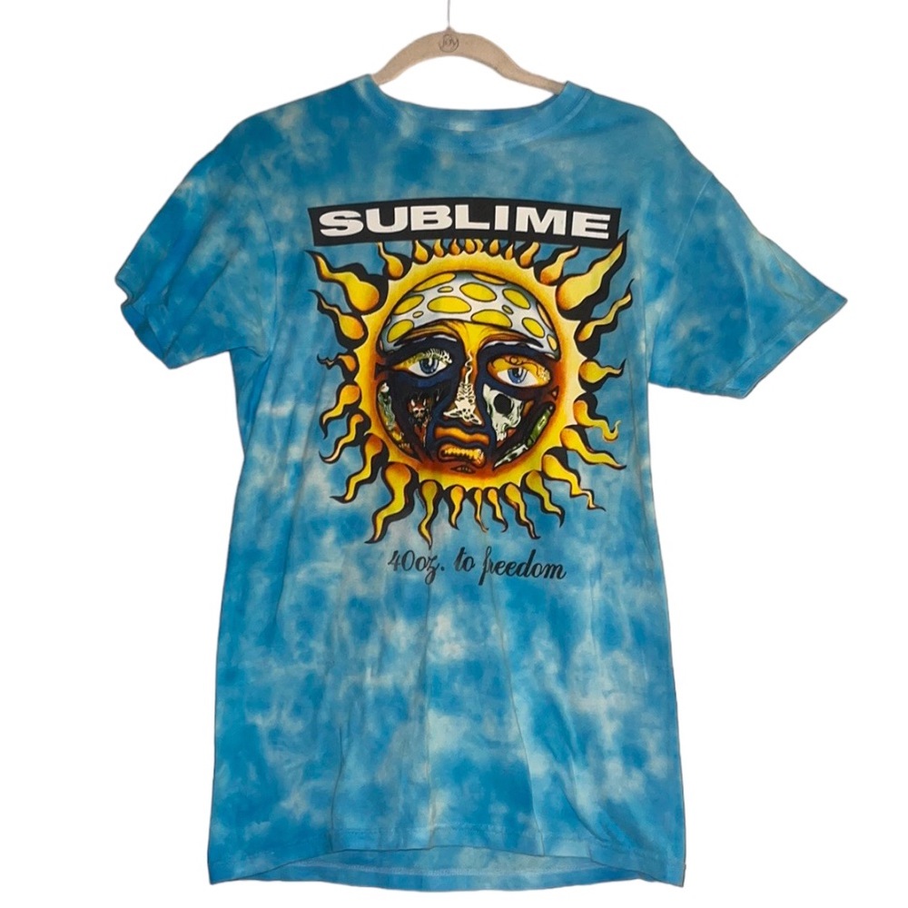 Sublime blue tie dye graphic tee size small